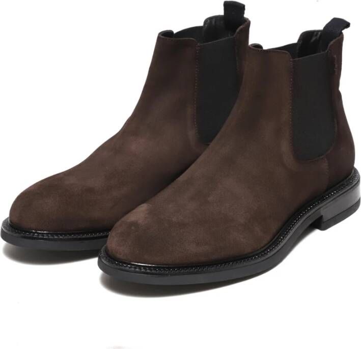 Alexander Hotto Suede Enkellaarzen Marrone Aw23 Brown Heren