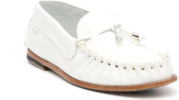 Alexander Hotto Witte Leren Loafer Schoen White Heren