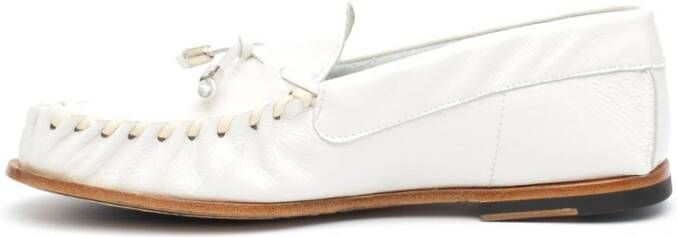 Alexander Hotto Witte Leren Loafer Schoen White Heren