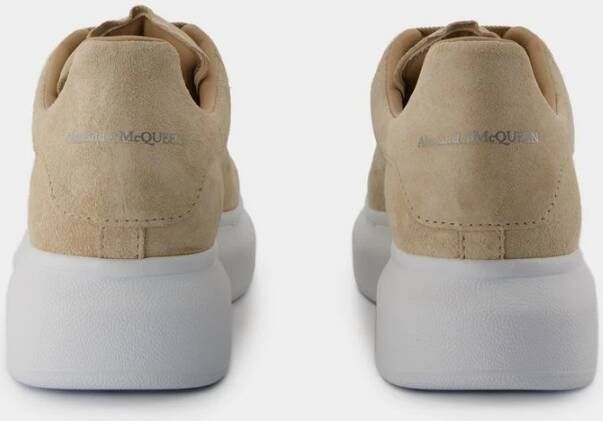 alexander mcqueen Beige Leren Oversized Sneakers Beige Dames