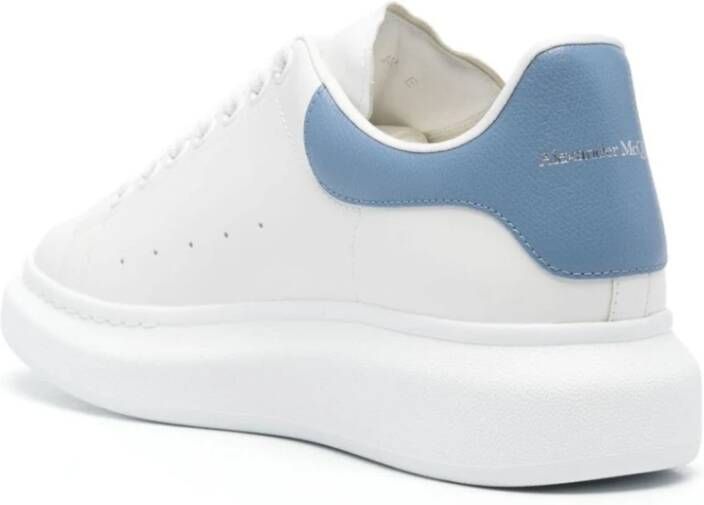 alexander mcqueen Blauwe Panelled Leren Sneakers Blue Heren