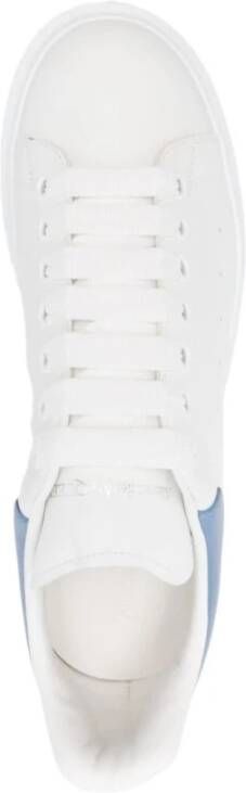 alexander mcqueen Blauwe Panelled Leren Sneakers Blue Heren