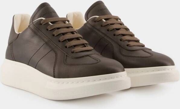 alexander mcqueen Bruin Leren Oversized Sneakers Brown Heren