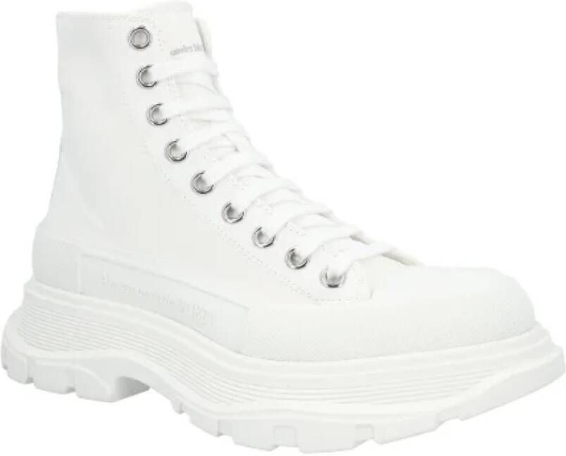 alexander mcqueen Canvas boots White Dames