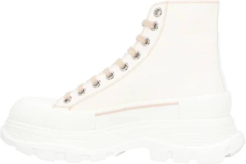 alexander mcqueen Canvas boots White Dames