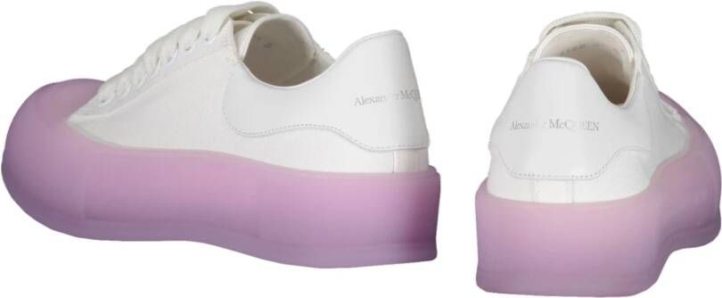 alexander mcqueen Canvas Sneakers met Rubberen Cap-Toe White Dames