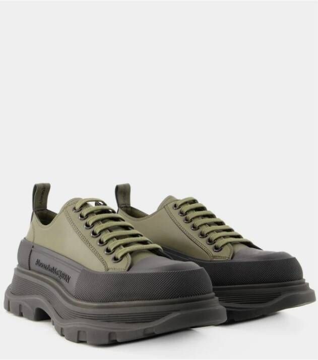 alexander mcqueen Canvas Sneakers Tread Slick Khaki Beige Heren