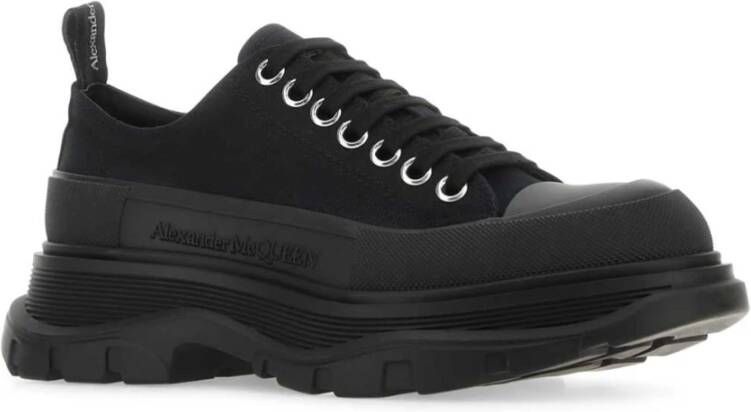 alexander mcqueen Canvas Tread Slick Sneakers Black Dames