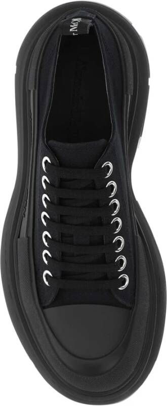 alexander mcqueen Canvas Tread Slick Sneakers Black Dames