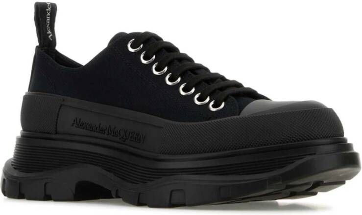 alexander mcqueen Canvas Tread Slick Sneakers Black Dames