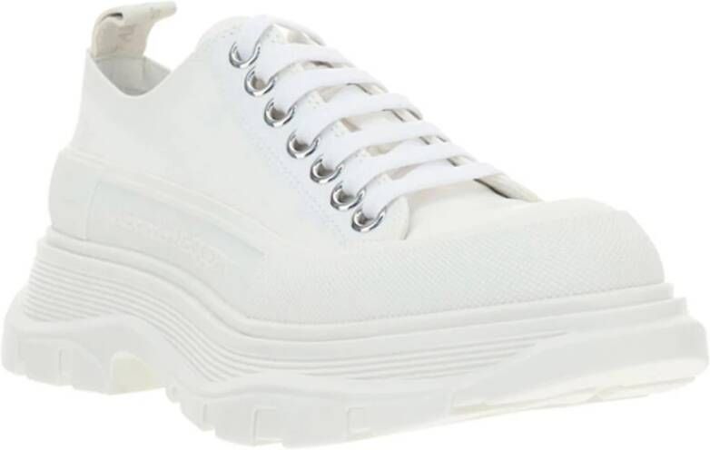 alexander mcqueen Canvas Tread Slick Sneakers White Dames