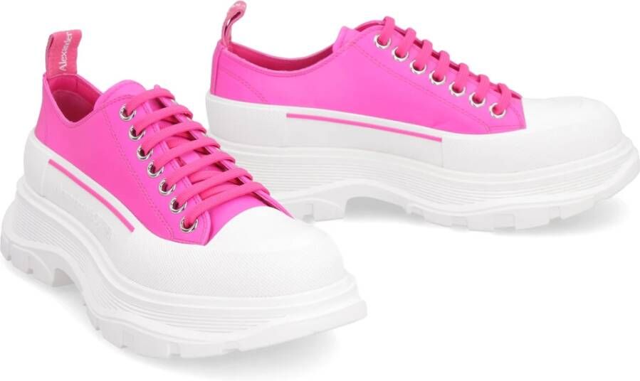 alexander mcqueen Chunky Leren Sneakers Pink Dames