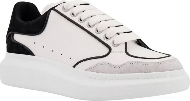 alexander mcqueen Contrasterende Profiel Leren Sneakers White Heren