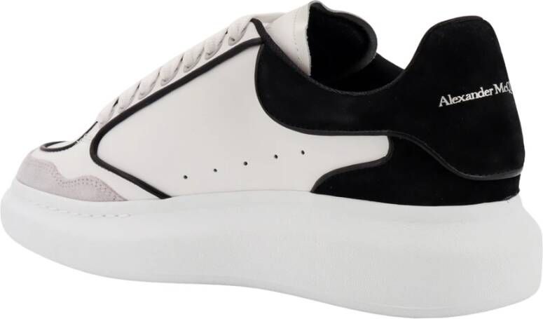 alexander mcqueen Contrasterende Profiel Leren Sneakers White Heren