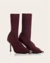 Alexander mcqueen Elegante Zwarte Slash Enkellaars Red Dames - Thumbnail 2