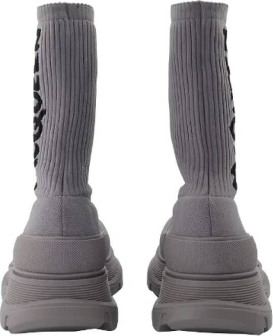 alexander mcqueen Fabric boots Gray Heren