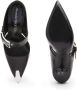 Alexander mcqueen Zwarte leren Hardware sabot Black Dames - Thumbnail 6