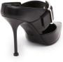 Alexander mcqueen Zwarte leren Hardware sabot Black Dames - Thumbnail 7