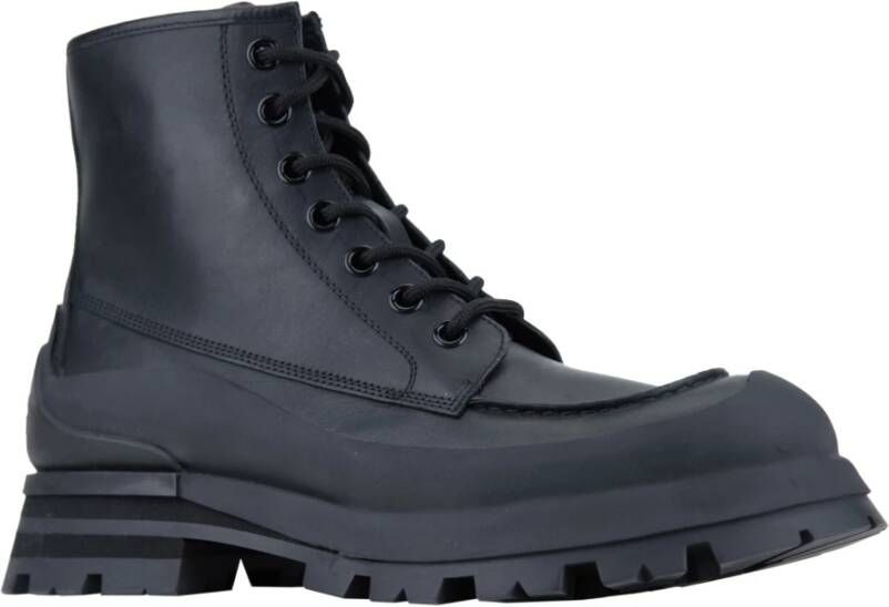 alexander mcqueen Heren Leren Veterschoenen Black Heren