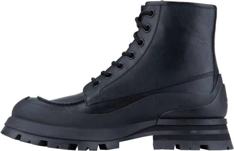 alexander mcqueen Heren Leren Veterschoenen Black Heren