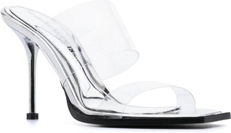 alexander mcqueen Transparante Leren Hoge Hak Sandalen Wit Dames