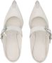 Alexander mcqueen Ivoor en Zilver Leren Boxcar Pumps White Dames - Thumbnail 4