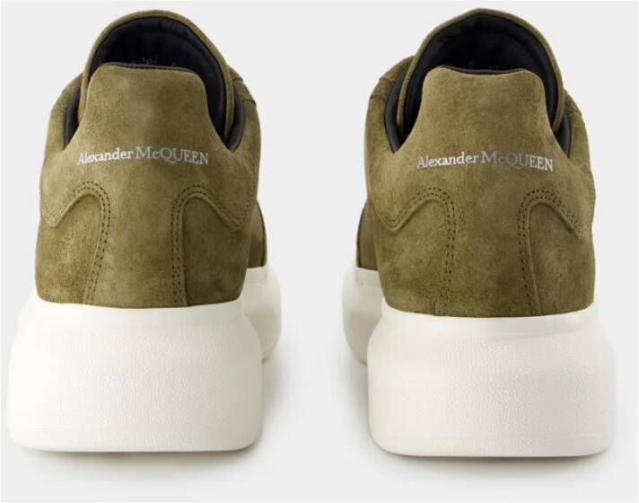 alexander mcqueen Khaki Leren Oversize Sneakers Green Heren