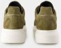 Alexander mcqueen Khaki Leren Oversize Sneakers Green Heren - Thumbnail 3