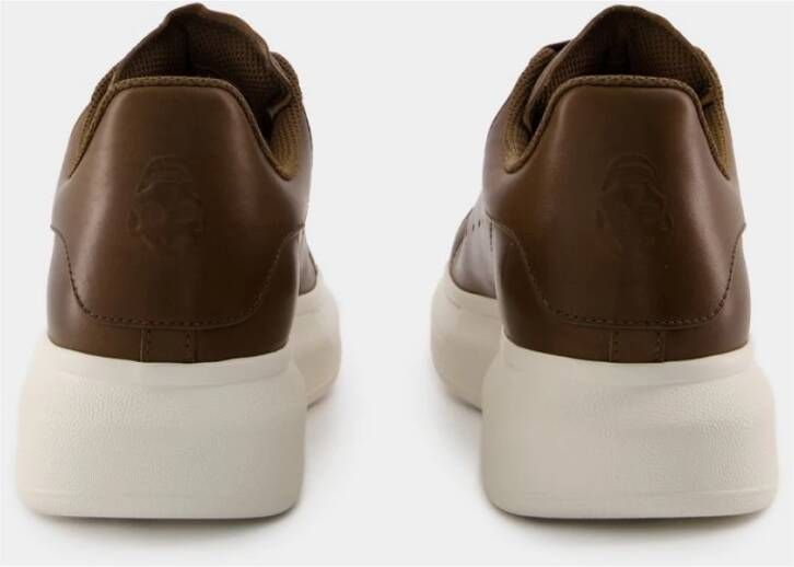 alexander mcqueen Khaki Leren Oversized Sneakers Brown Heren