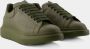 Alexander mcqueen Khaki Leren Oversized Sneakers Green Heren - Thumbnail 2