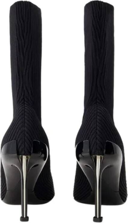 alexander mcqueen Leather boots Black Dames