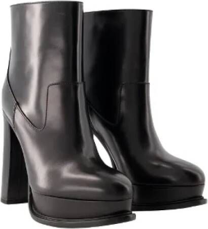 alexander mcqueen Leather boots Black Dames