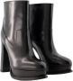 Alexander mcqueen Leather boots Black Dames - Thumbnail 2