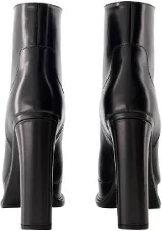 alexander mcqueen Leather boots Black Dames