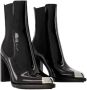 Alexander mcqueen Leather boots Black Dames - Thumbnail 2