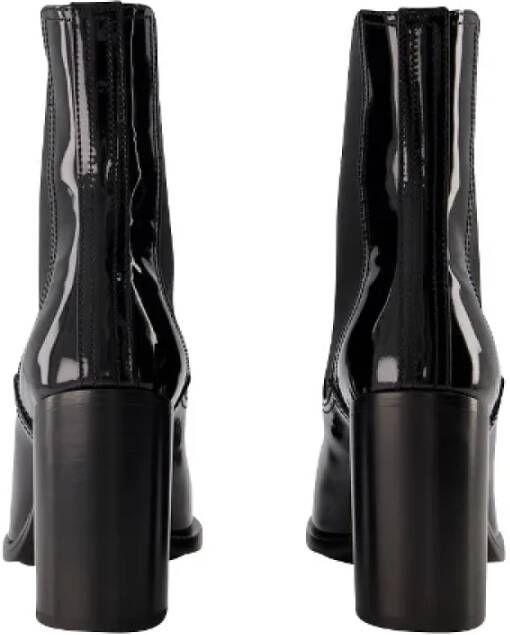 alexander mcqueen Leather boots Black Dames