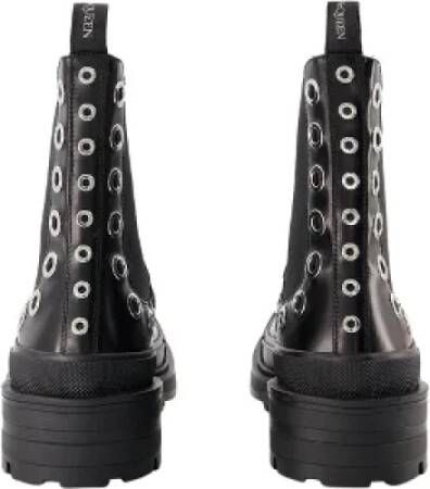 alexander mcqueen Leather boots Black Dames