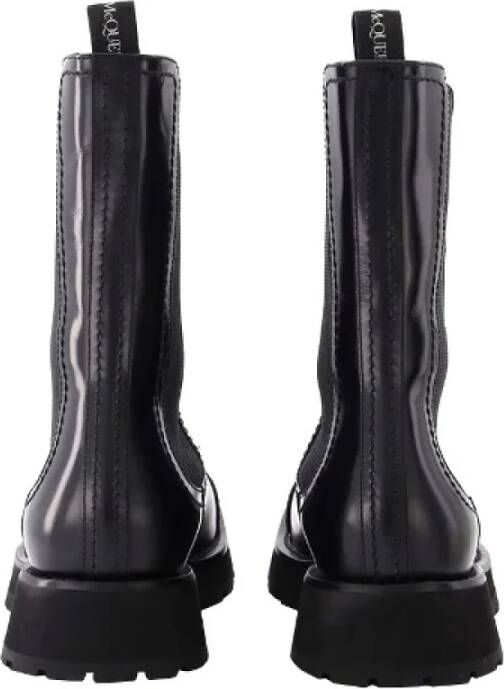 alexander mcqueen Leather boots Black Dames