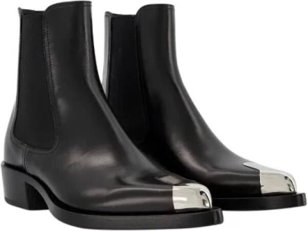 alexander mcqueen Leather boots Black Dames