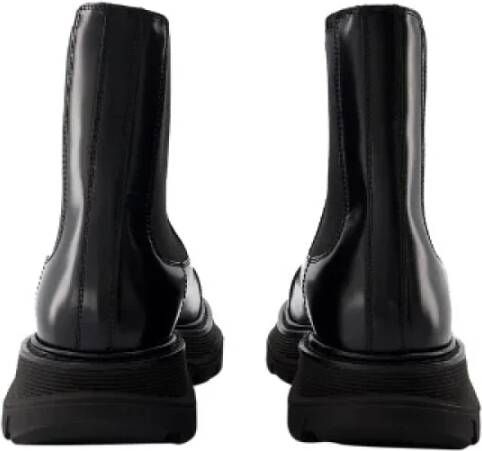 alexander mcqueen Leather boots Black Dames