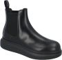 Alexander mcqueen Leather boots Black Dames - Thumbnail 2