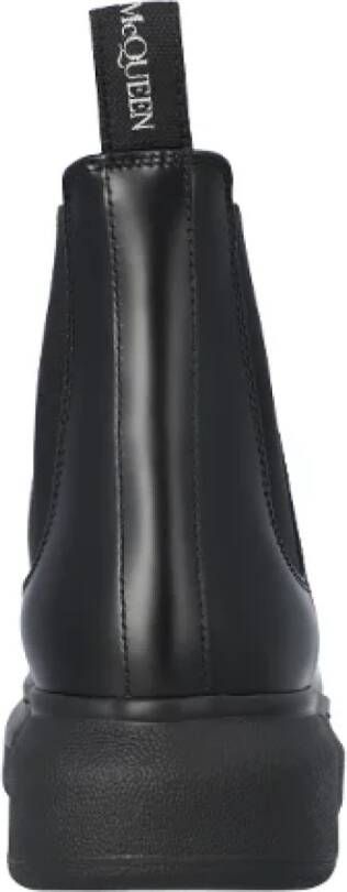 alexander mcqueen Leather boots Black Dames