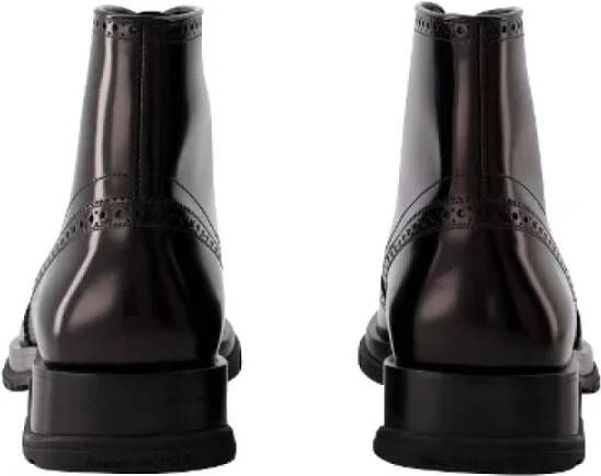 alexander mcqueen Leather boots Black Dames