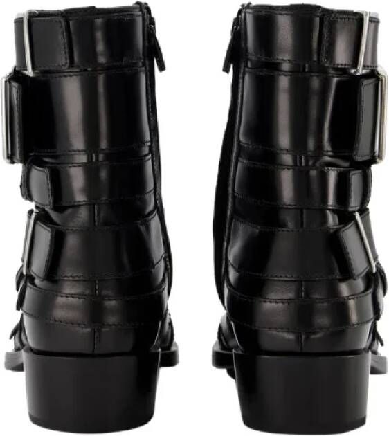 alexander mcqueen Leather boots Black Dames