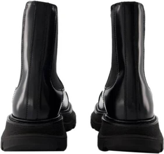 alexander mcqueen Leather boots Black Dames