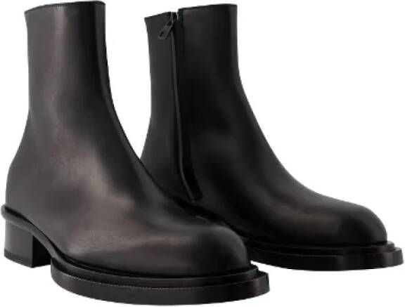 alexander mcqueen Leather boots Black Dames