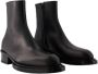 Alexander mcqueen Leather boots Black Dames - Thumbnail 2