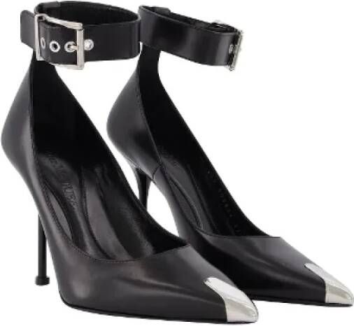 alexander mcqueen Leather boots Black Dames