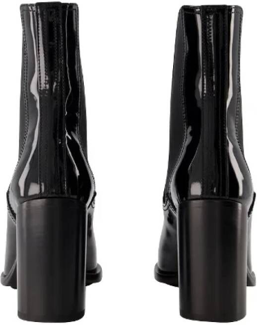 alexander mcqueen Leather boots Black Dames