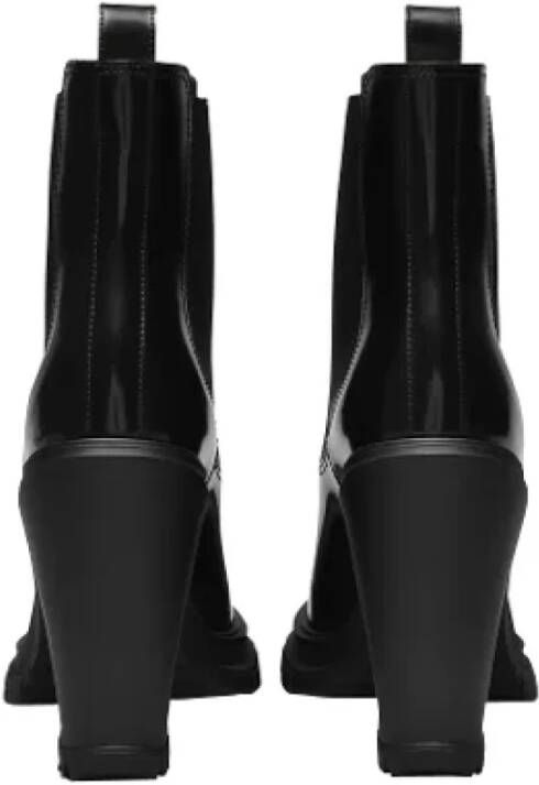 alexander mcqueen Leather boots Black Dames